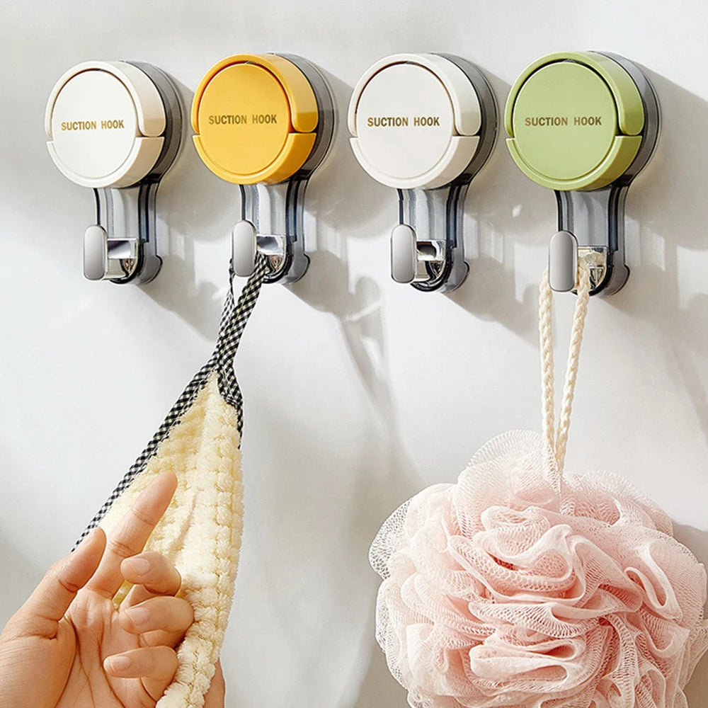 Strong Vacuum Suction Hooks Traceless No-Drilling Adhesive for Home Bathroom Kitchen Door Back Toilet Area Purpose Strong Hold