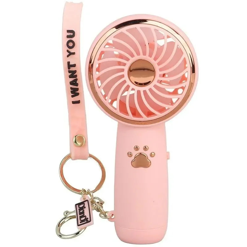 2025 Summer New Mini Mini Fan Cute Cartoon Portable Charging USB Handheld Fan Student Outdoor Fan  bladeless fan ceiling fan
