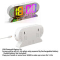 USB Powered Digital Alarm Clock TEMP Date Week 2 Alarm Night Mode Snooze Table Clock 3 Levels Brightness 12/24H LED Wall Clock