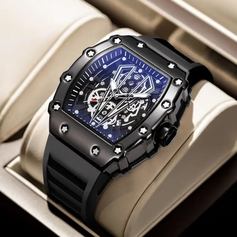 UTHAI BK131 Sports Man watch Fashion Wine Barrel shaped Quartz Watch Waterproof Calendar Night Light watches for man
