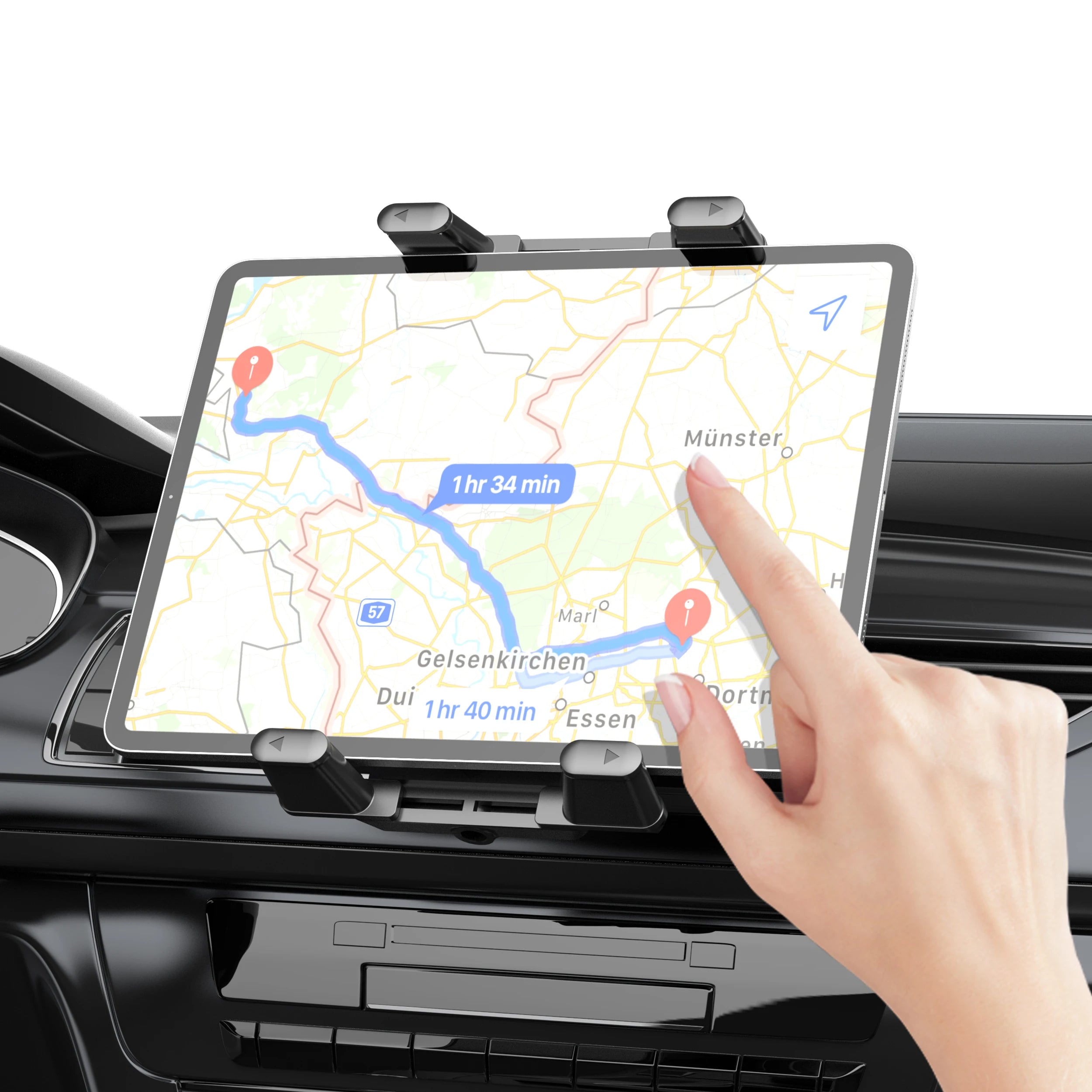 Car Air Vent Universa Holder Mount, Stand Compatible with 7" - 12.9" Tablets iPad ,4" - 7"Folding Screen/straight Panel Phone