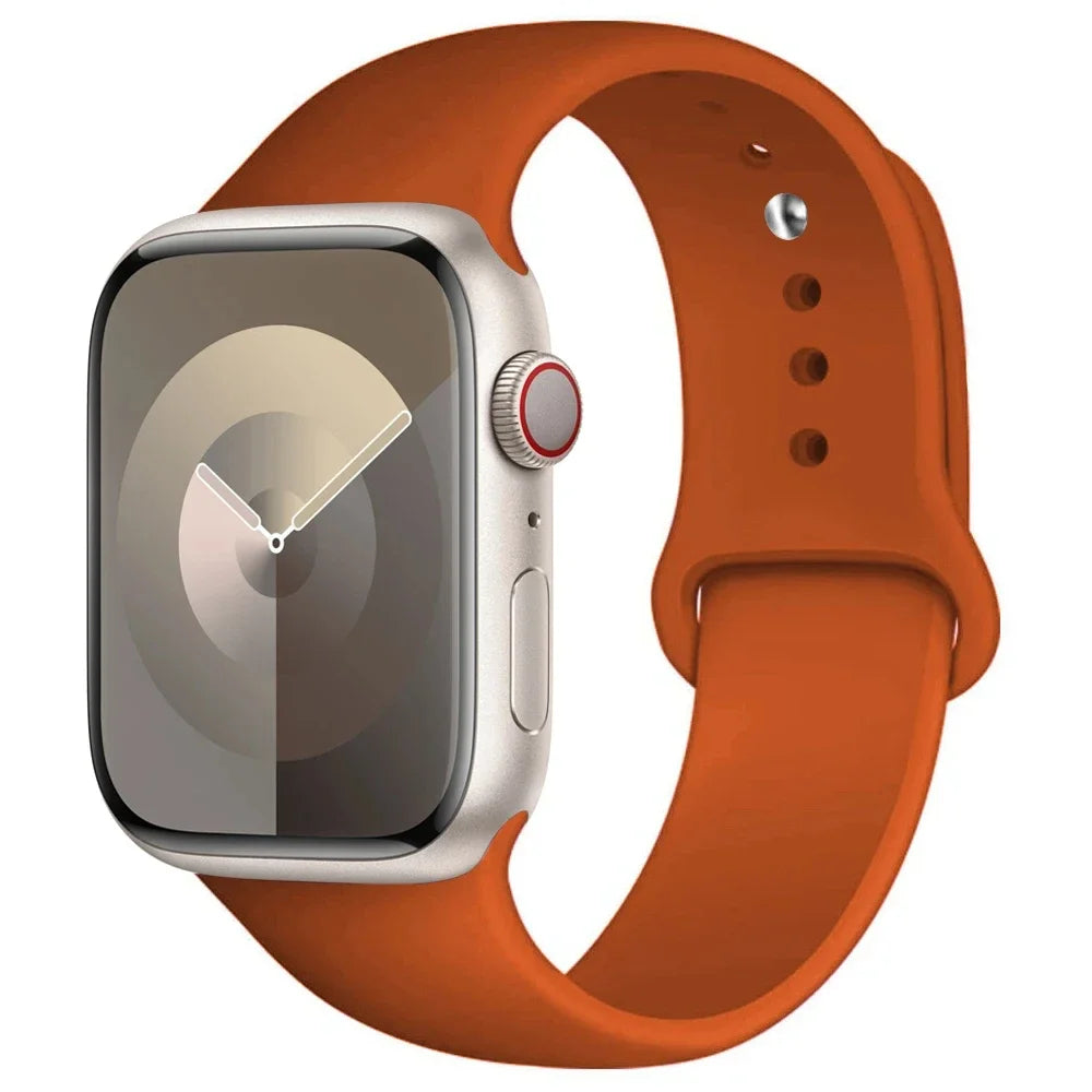 Silicone Band For Apple Watch strap 44mm 45mm 40mm 41mm 42-46mm 49mm sport bracelet iwatch series 11-10-9-8 7 6 5 4 SE-Ultra 2/3