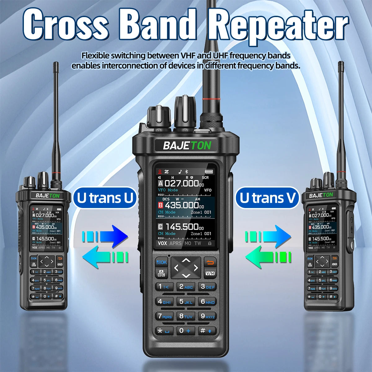 BAJETON BJ-9000 GPS APRS Walkie Talkie 10W CB 27Mhz CB/SSB/HF Bluetooth Programming NOAA ShortWave For RT-950PRO RT-950 Radio