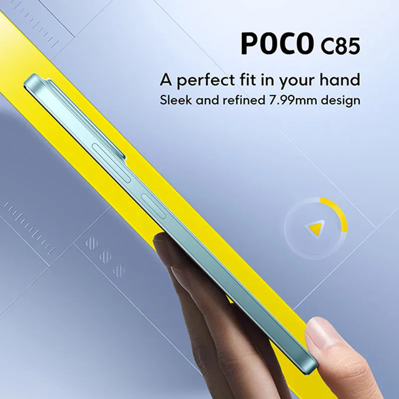 Newest POCO C85 Global Version Cellphone NFC 128/256GB MTK Helio G81 Ultra 6000mAh battery 6.9" display 50MP Camera