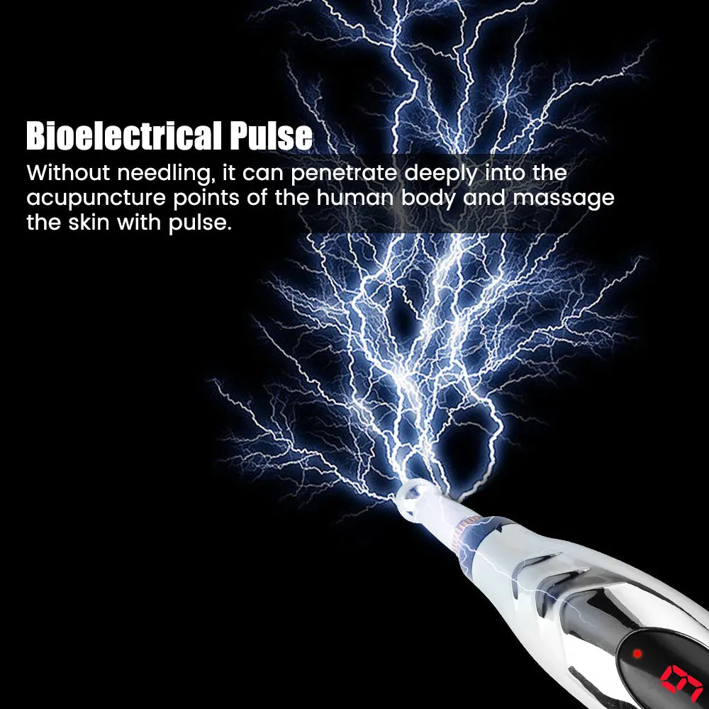 5 Heads Electronic Acupuncture Pen Acupoint Massage Laser Energy Meridian Pen Physiotherapy Instrument Pulse Point Body Massager