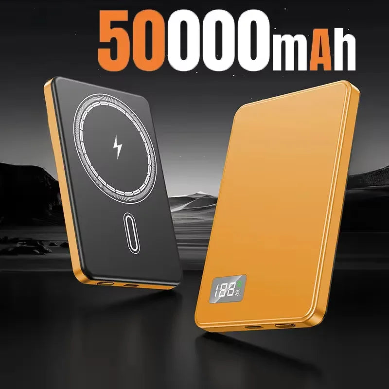 500000mAh Wireless Magnetic Power Bank Fast Charging Portable PD22.5W External Battery for Magsafe for iPhone17 Samsung Xiaomi