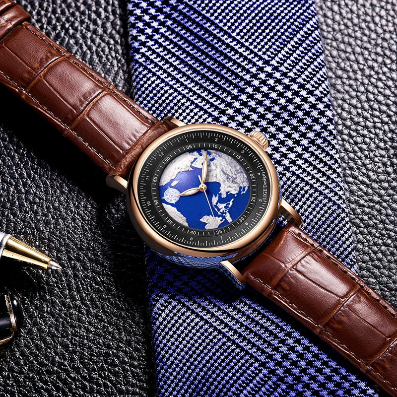 2023  New LIGETop Brand Luxury Man Wristwatch Waterproof Luminous  Unique Men Watches Leather Quartz Men's Watch Male reloj