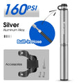WEST BIKING Mini Bicycle Pump Portable Aluminum Alloy Cycling Hand Ball Tire Inflator Schrader Presta Valve MTB Road Air Pump