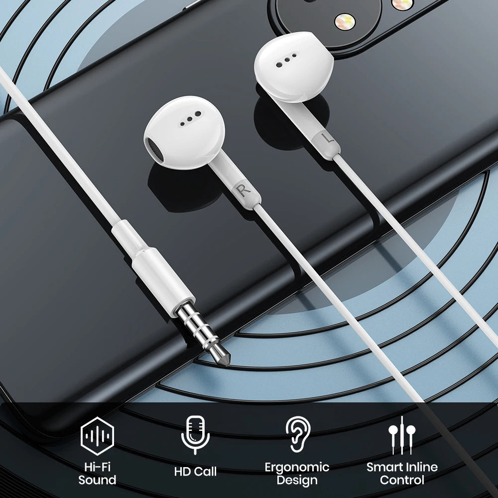 Headphones For Xiaomi 14 13 12 11 in-ear Earphones Redmi Note 10 9 8 7 Type C 3.5mm Wired Headset Phone Accessories