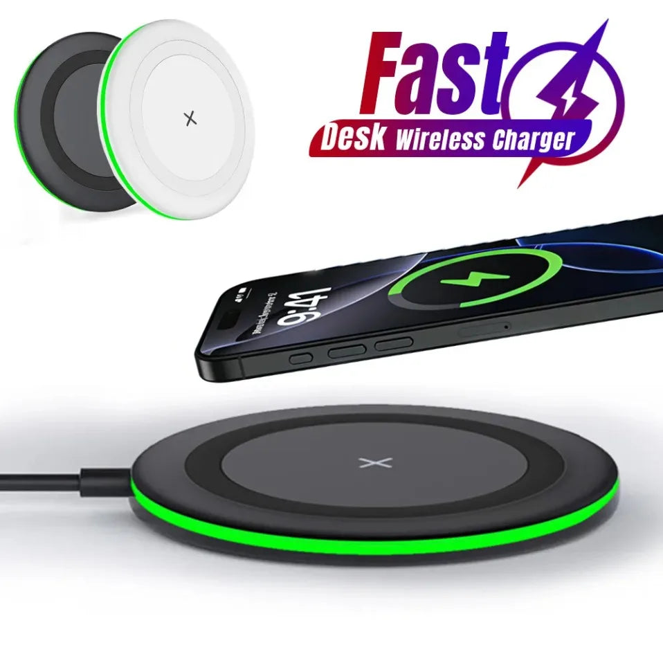 Mini 15W Magnetic Wireless Charger Pad For Magsafe iPhone 17 16 15 14 13 12 Pro Max Samsung LED Magnet Fast Charging Phone Stand