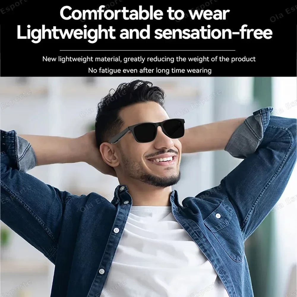 Lenovo Smart AI 8K Camera Sunglasses Multifunctional Bluetooth Call Music Player Translate Voice Assistant Photochromic Glasses