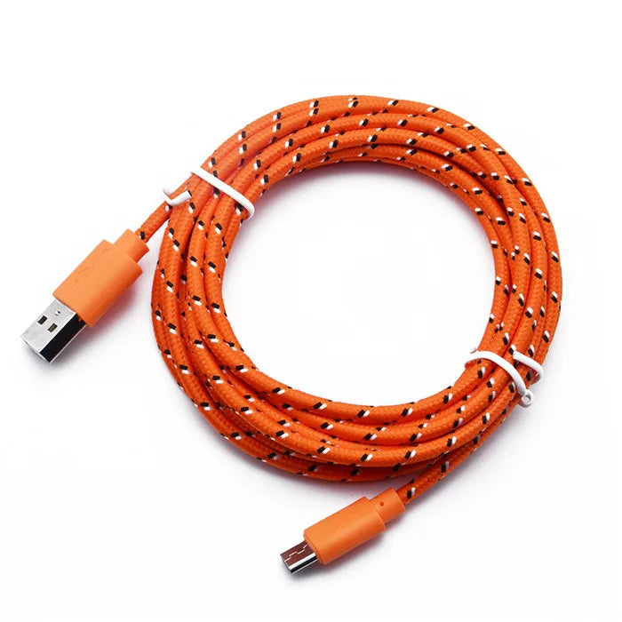 Micro USB Cable 1m 2m 3m Nylon Braided Data Sync USB Charger Cable For Samsung Huawei Xiaomi HTC Android Phone USB Micro Cables