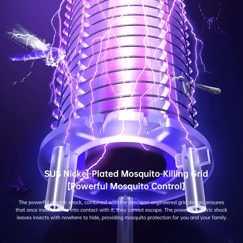 Xiaomi Mosquito Killer Lamp Blue UV Light Attract Electric Shock 2-in-1 Bug Zapper 1200mAh Rechargeable For Patio Travel New