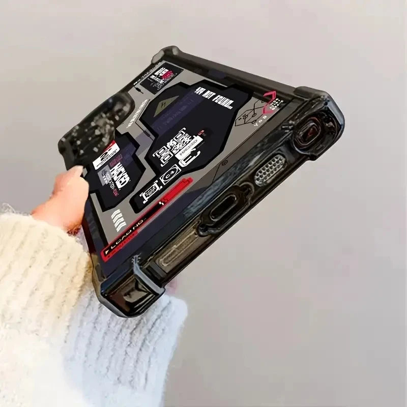 Phone Case for Samsung Galaxy A55 A53 Cases S26 S25 S24 S23 S22 S21 FE Plus Ultra A54 A35 A34 Mecha-Style Graffiti Airbag Cover