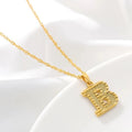 Fashion Gold Plated 26 Initial Letter Pendant Water Wave Chain Necklace For Women Men