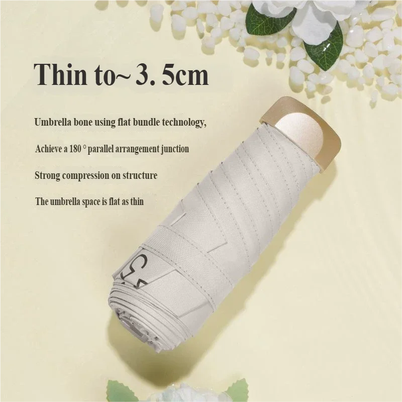Low Price Promotion Mini Sun Umbrella Pocket Rain Umbrella Vinyl Folding UV Ultraviolet Protection Sun Shade Pocket Parasol