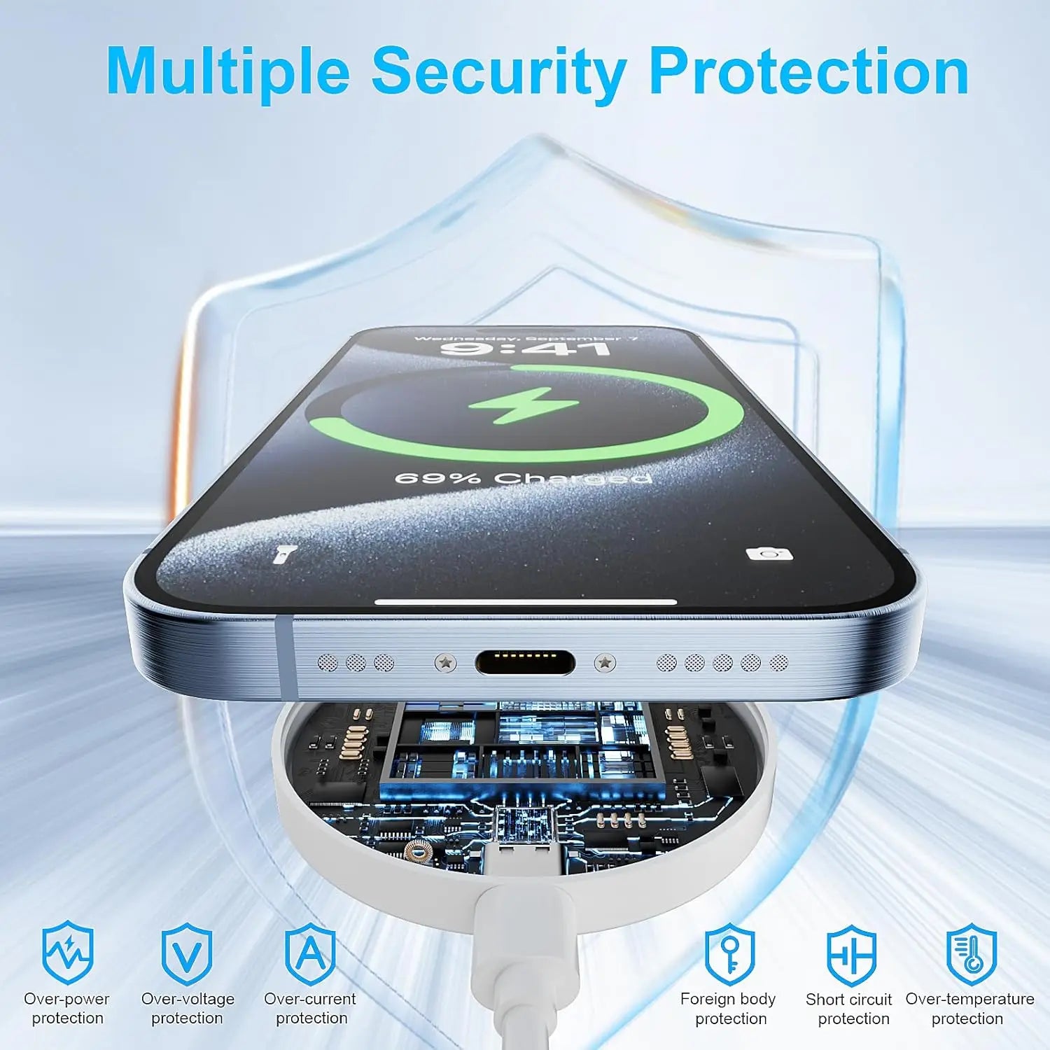 15w Magnetic Wireless Charger Phone Pad For Magsafe iPhone 17 16 15 14 13 12 Pro Max Airpods Pro Magnet Fast Charging Station