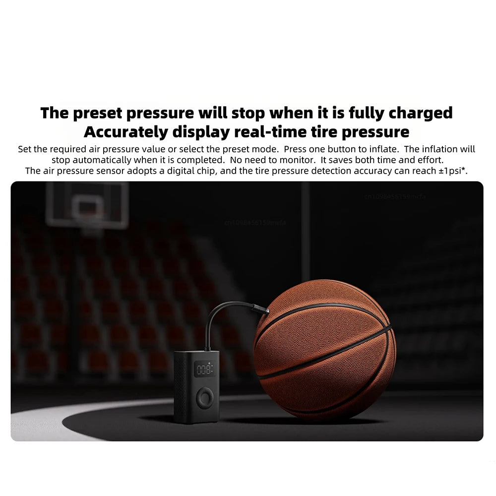 New MIJIA Inflatable Treasur Air Compressor 2D 2000mAh Portable Inflator Air Pump 2D For Bicycle Car Motorcycle Ball  -CN