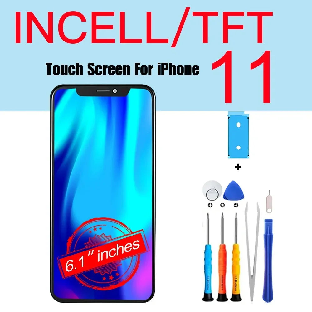 PINZHENG High Quality Screen AMOLED INCELL LCD OLED OEM For iPhone 11 12 13 Mini Pro Max XS XR MAX Display Replacement With Tool