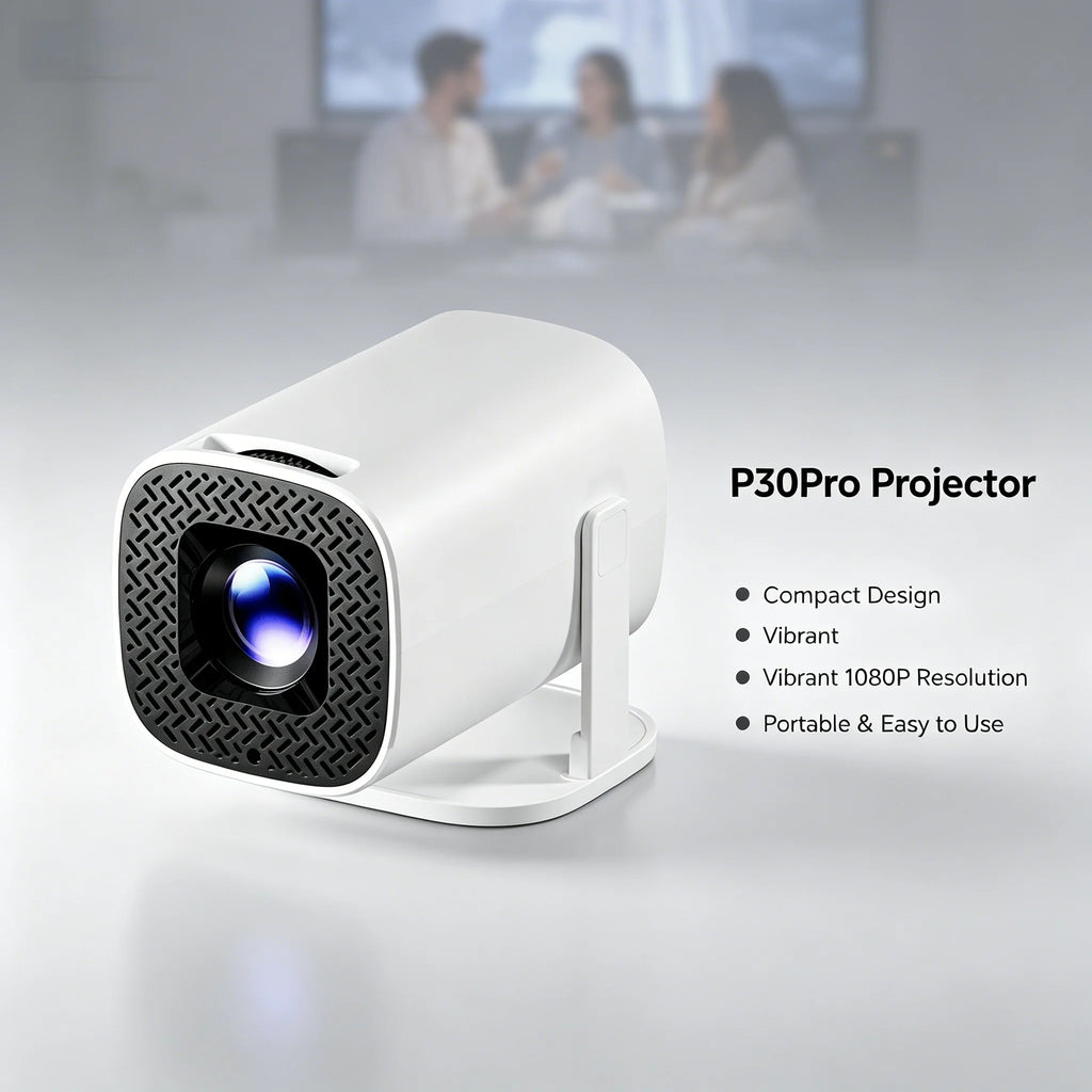 2026 P30Pro Projector 180Lumen Ultra HD 8K WiFi Bluetooth 5.0 Wired Wireless Screen Mirroring Portable Home Theater Projector