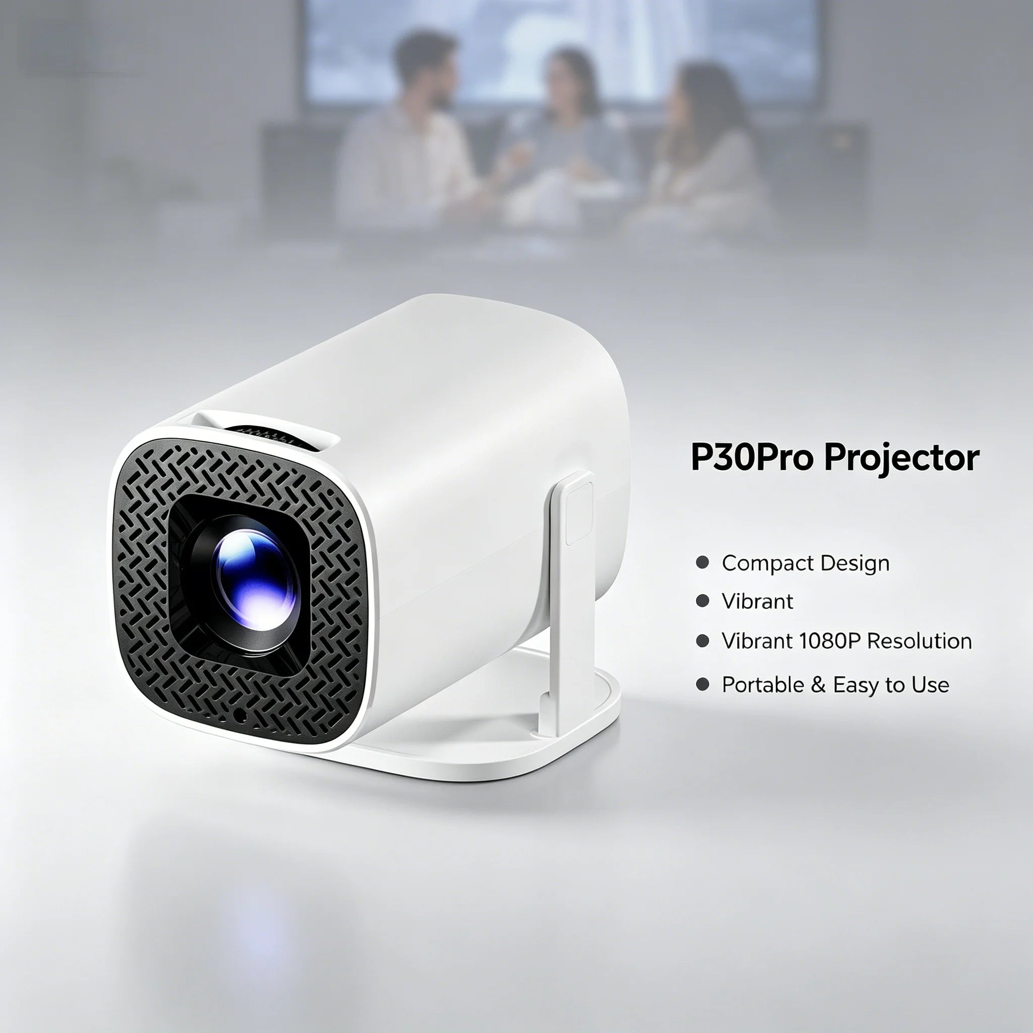 2026 P30Pro Projector 180Lumen Ultra HD 8K WiFi Bluetooth 5.0 Wired Wireless Screen Mirroring Portable Home Theater Projector