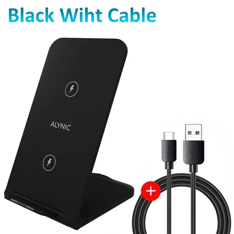 Foldable Wireless Charger Stand Fast Charging Dock Universal Holder For iPhone 17 16 15 14 13 12 Pro Max Samsung Galaxy S25 S24