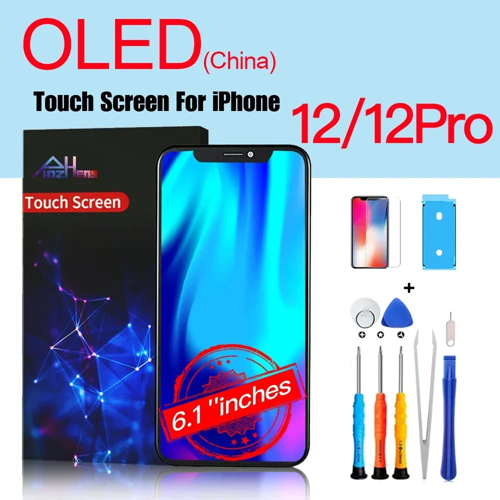 PINZHENG High Quality Screen AMOLED INCELL LCD OLED OEM For iPhone 11 12 13 Mini Pro Max XS XR MAX Display Replacement With Tool