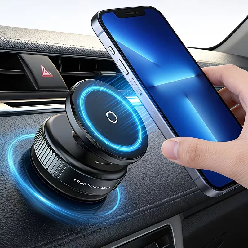 Vacuum Suction Magnetic Car Phone Holder for Glass Surface Easy-install Universal Phone Holder for iPhone Samsung