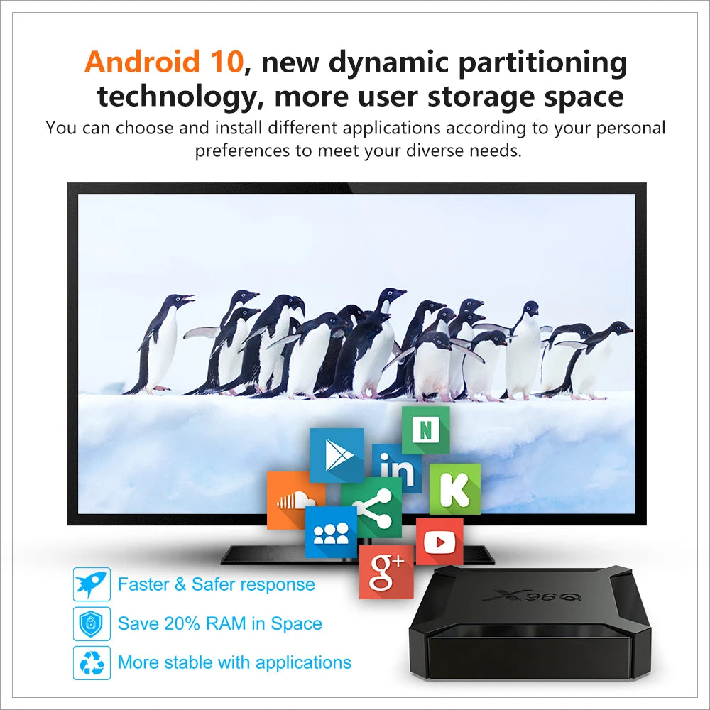 X96Q Android10 TV Box Allwinner H313 Quad Core 4K Smart TV BOX 2GB16GB Wifi Youtube Netflix MultiLanguage Streaming Media Player