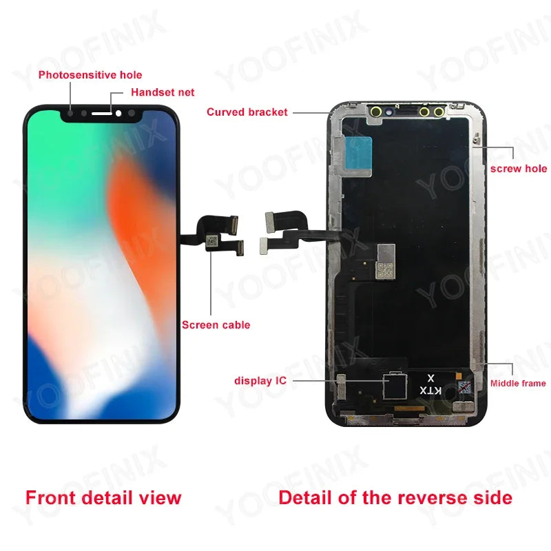 3DAAA For iPhone X XR XS MAX Display 11 11 Pro 12 LCD Screen Digitizer For iPhone 12 Mini 13 14 Pro Max incell 14 Plus 13Pro Max