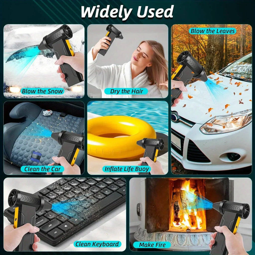 800,000RPM Air Blower Electric Turbo Violent Fan Brushless Motor High-Speed Turbo Fan USB Rechargeable Powerful Air Dust Blower