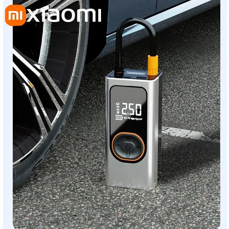 Xiaomi Wireless Car Air Pump Quick Charging Intelligent Digital Tire Pressure With LED Emergency Light Cars Motorcycles Bicycles