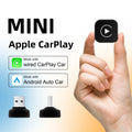 Universal 2in1 Wireless CarPlay Android Auto Adapter Smart Mini Box for Factory Wired Car, Plug And Play WiFi Fast Connect