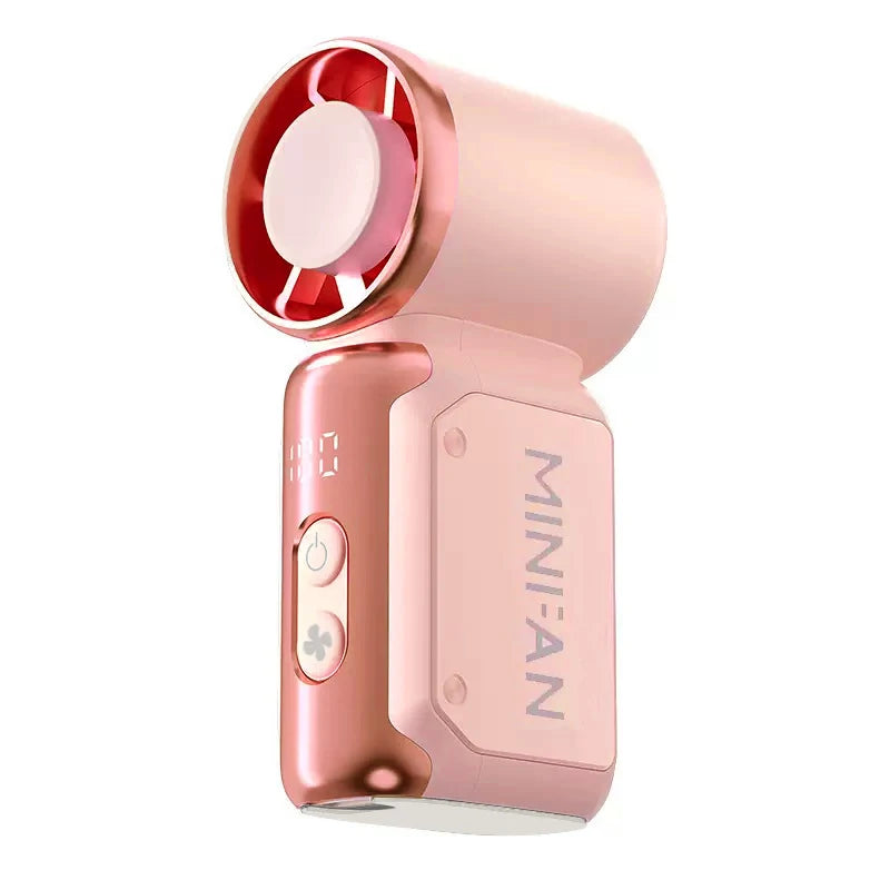 Portable silent mini bladeless electric fan, suitable for outdoor, travel, and office use, travel accessories