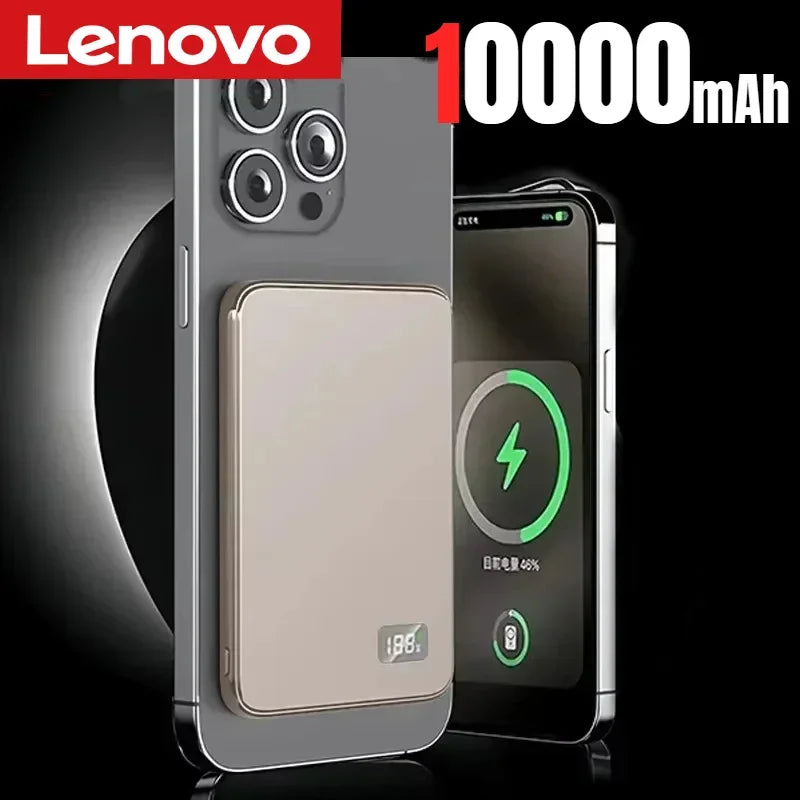 Lenovo Large Capacity Magnetic Power Bank  20W Wireless Fast Portable Charger for Magsafe Powerbank for iPhone Samsung 2026 New