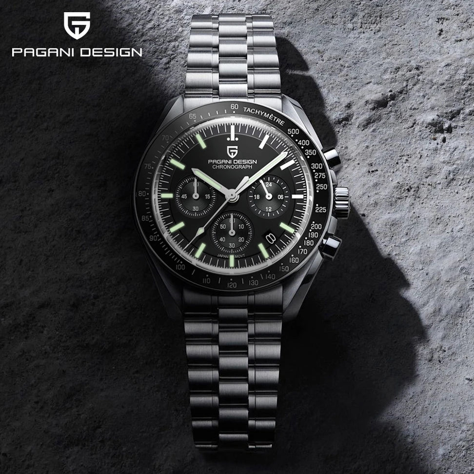 PAGANI DESIGN 2026 New Men's Watches Top Luxury Quartz Watch For Men Auto Date Speed Chronograph AR Sapphire Mirror Wrist watch