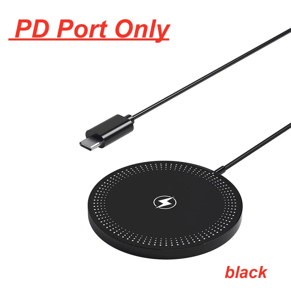 VIKEFON Magnetic Wireless Charger Pad USB Type C PD For Magsafe iPhone 17 16 15 14 13 12 Pro Max Fast Charging Dock Chargers