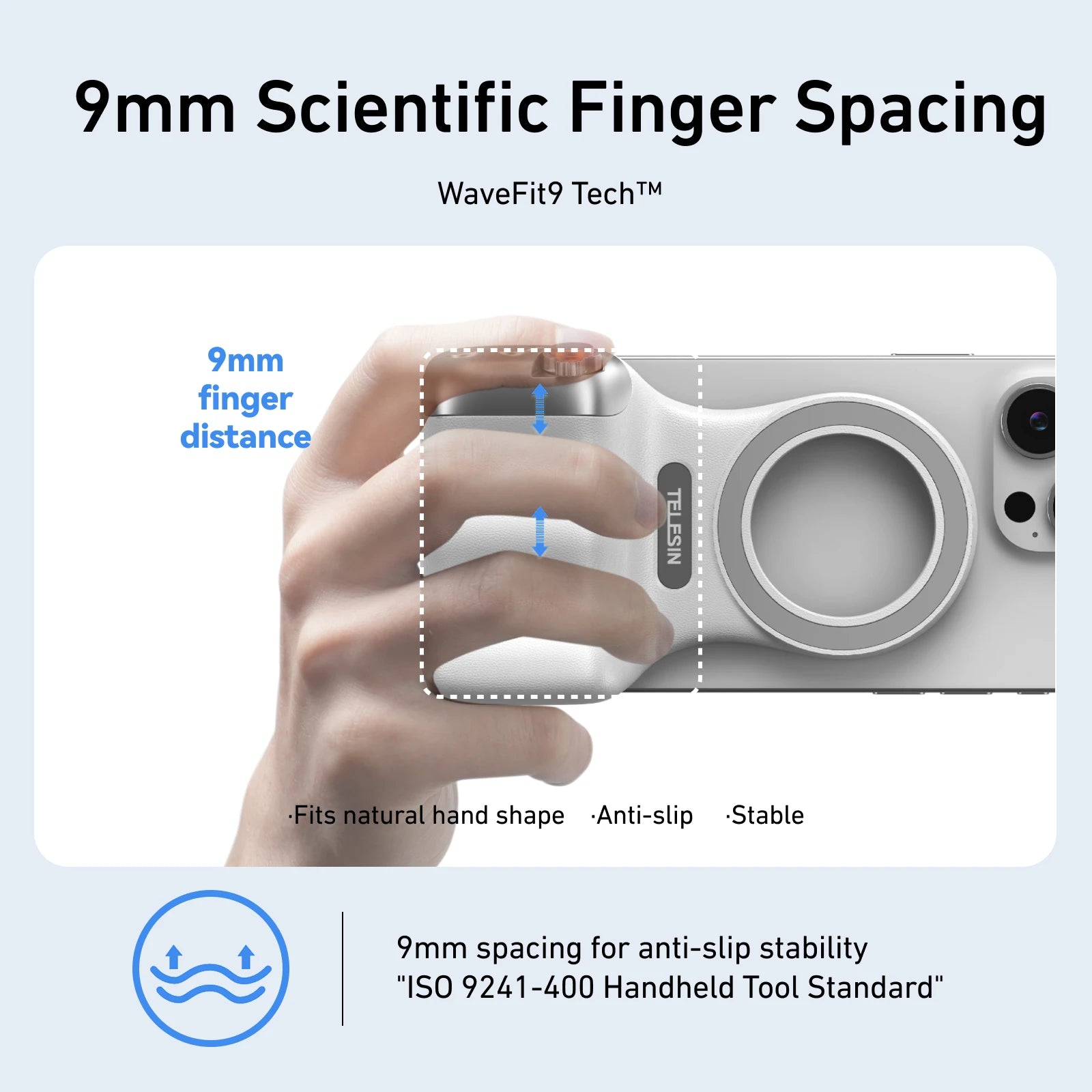 TELESIN Phone Camera Shoot Hand Grip Magnetic Smart Phone Holder Shooting Aid Remote Control Handle For Iphone Android Phone
