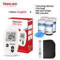 Sinocare Blood Glucose Monitor, Blood Sugar Meter, 0.6μL Blood Sample, 200 Memories, Easy Blood Glucose Test Kit or Only Strips