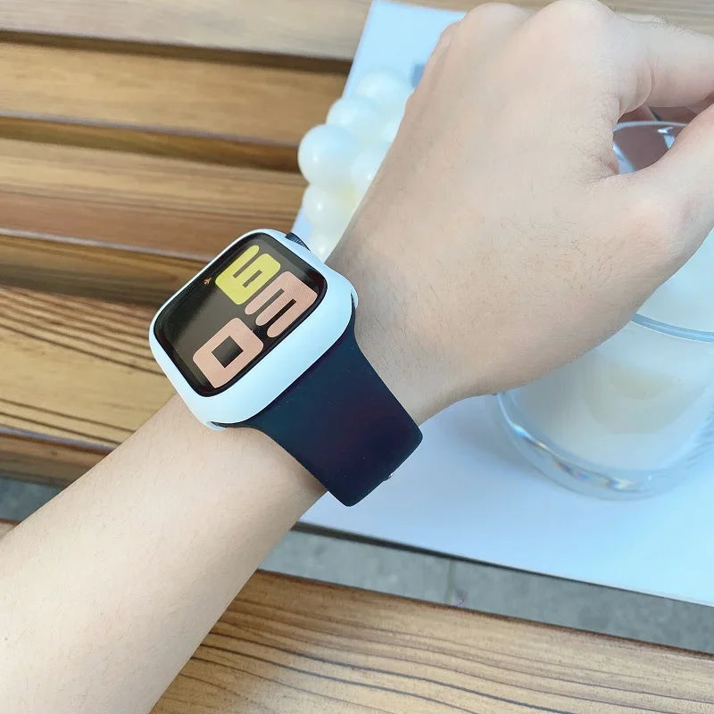 Silicone Band For Apple Watch strap 44mm 45mm 40mm 41mm 42-46mm 49mm sport bracelet iwatch series 11-10-9-8 7 6 5 4 SE-Ultra 2/3