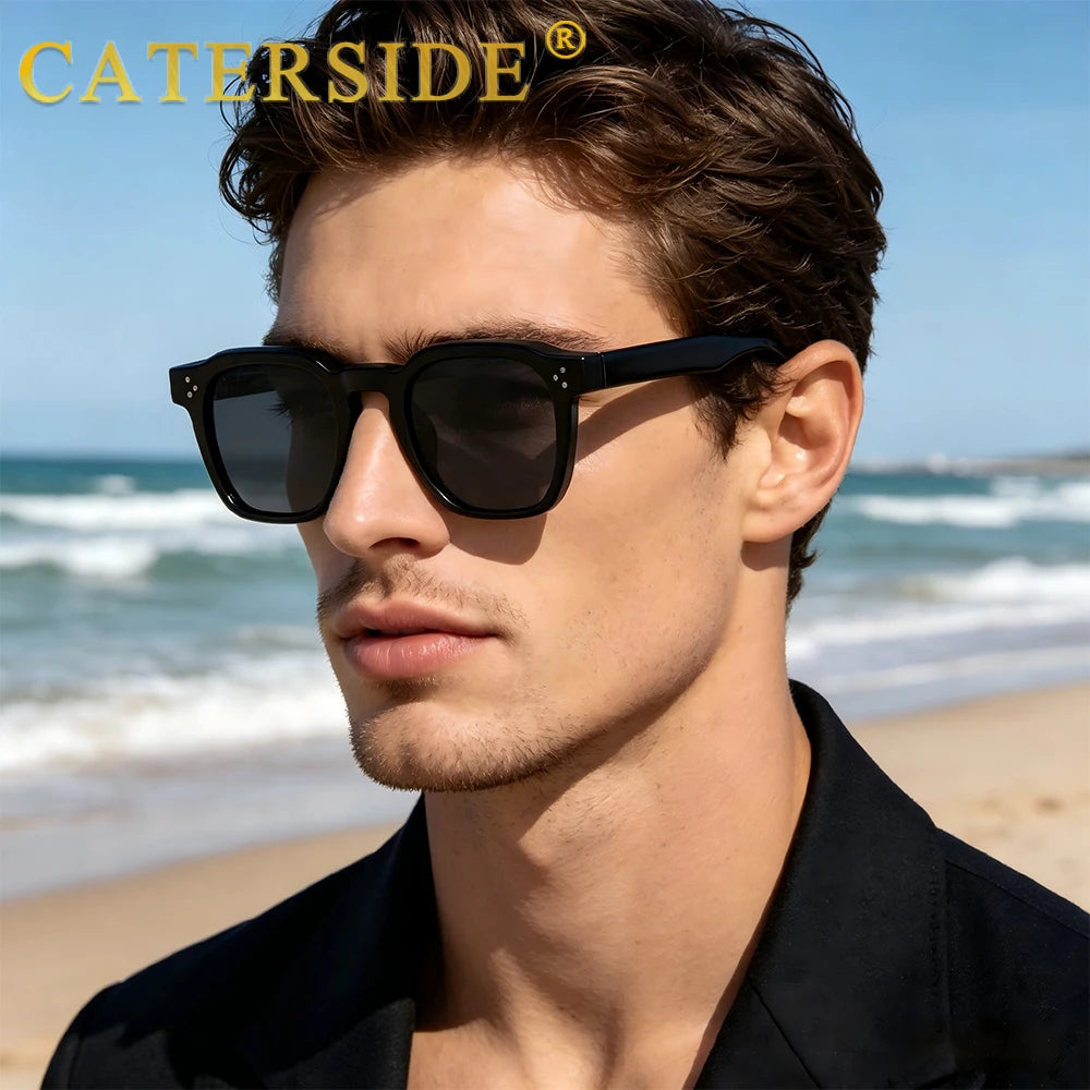 CATERSIDE Fashion Men Sunglasses Small Frame Square Personalized Design Sun Glasses Women Travel Party Business Festival Gift
