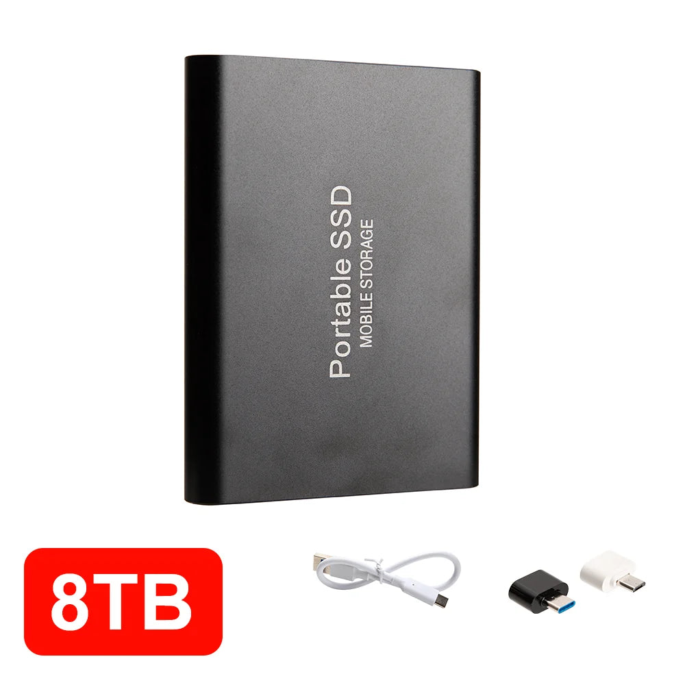 12TB External SSD Portable USB C Solid State Drive Ultra Thin Powerful Performance Game File Storage