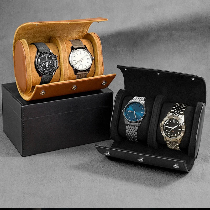Watch Roll Travel Case - 3 Watch Storage and Organizer-Secure Storage with Innovative Removable Pillows & Solid Watch Organizer
