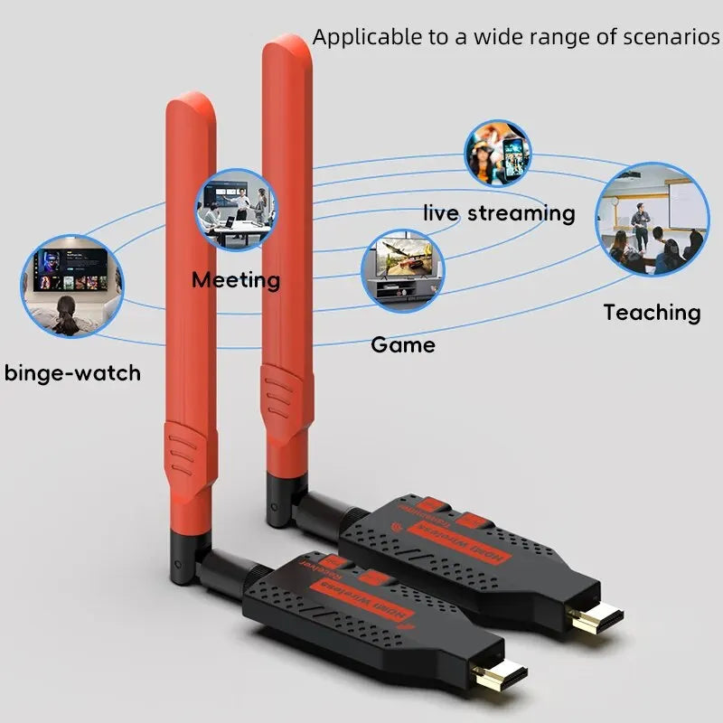 1080P 150m Wireless HDMI-Compatible 1 TX to 4 Splitter Video Transmitter Receiver for PS4 Camera Laptop PC to TV Monitor