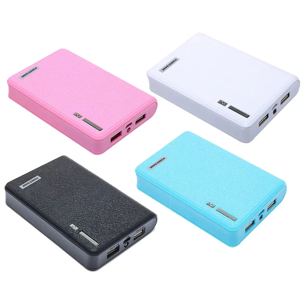 DIY 4*18650 Power Bank Case 4 in 1 Battery Charge Storage Box Shell Micro USB with Flashlight For Charging Mobile Phones