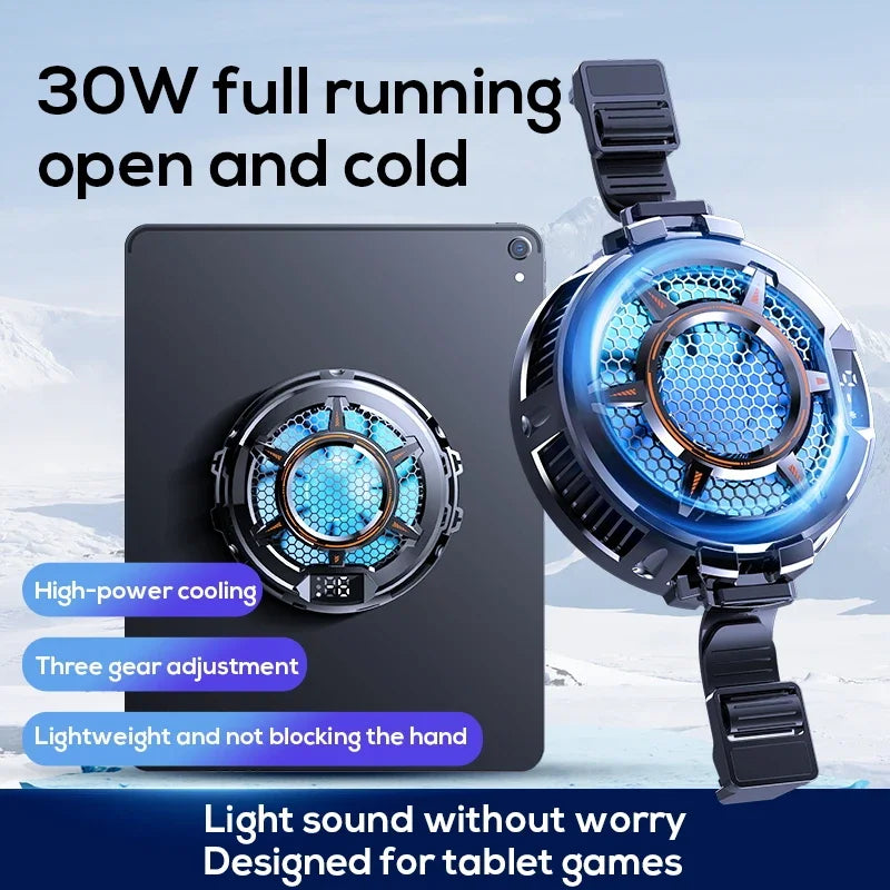 New Temperature Display Magnetic Tablet Cooler 30W Cooling Radiator For iPad Cooling Pad Portable Laptop Cooling radiator