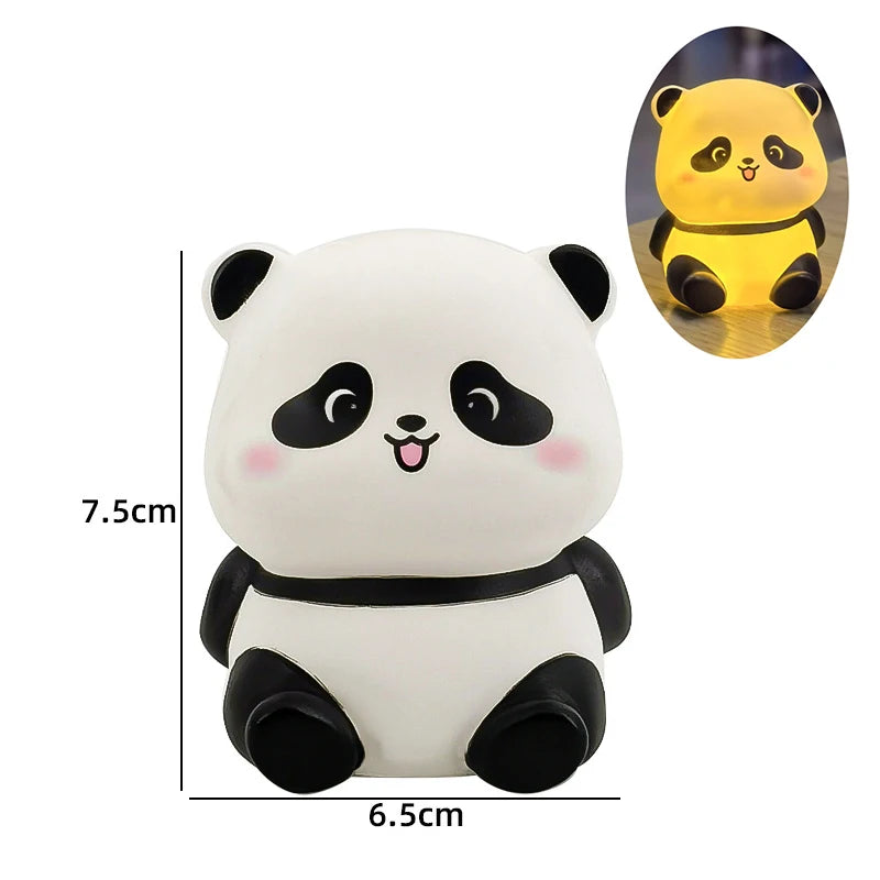Easter Bunny Lamp Panda Light Ornament Cute Rabbit Lamp Decorations Desk Accessories Cartoon Reading Light Easter Gifts