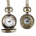 New Fashion Vintage Pocket Watch Alloy Roman Number Dual Time Display Clock Necklace Chain Watches Birthday Gifts