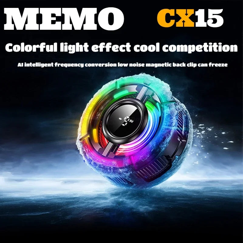 Lastest MEMO Cooler CX15, Mobile Phone Freeze Cooler for PUBG Game, Universal Semiconductor Cooling Fan Radiator