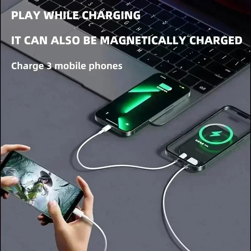 Lenovo Magnetic Wireless Power Bank 500000mAh PD22.5W Large Capacity Fast Charging External Battery For iPhone Huawei Samsung